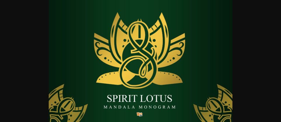 Spirit Lotus Mandala Font Poster 1