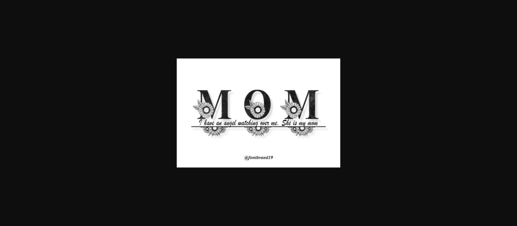 Split Sunflower Monogram Font Poster 4