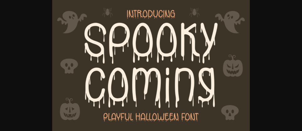 Spooky Coming Font Poster 3