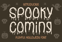 Spooky Coming Font Poster 1