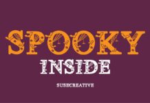 Spooky Inside Font Poster 1