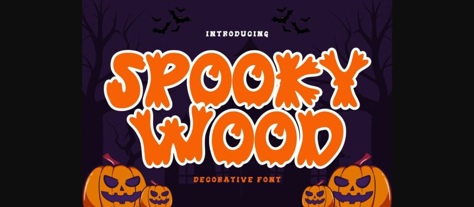 Spooky Wood Font Poster 3