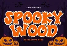 Spooky Wood Font Spooky Wood Font Poster 1