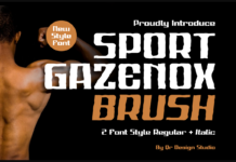 Sport Gazenox Brush Font Poster 1