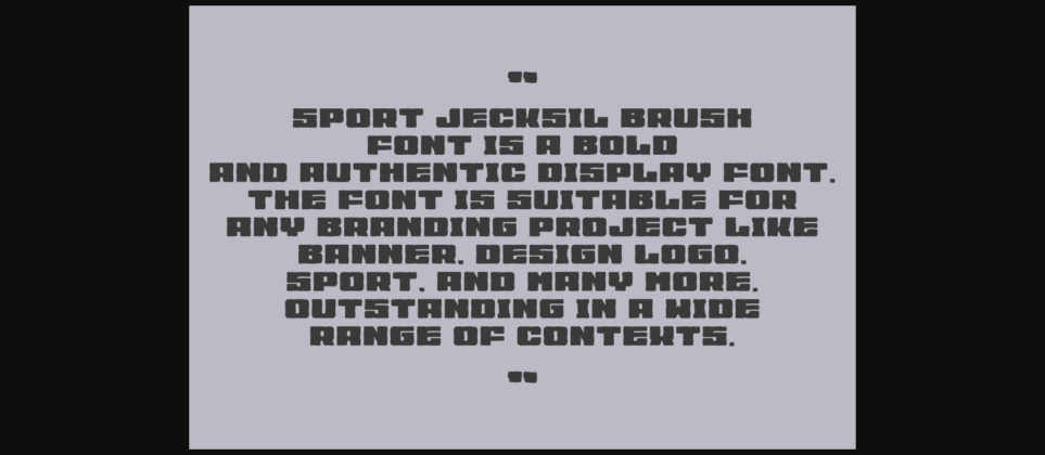 Sport Jecksil Brush Font Poster 7
