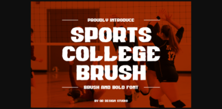 Sports College Brush Font Poster 1