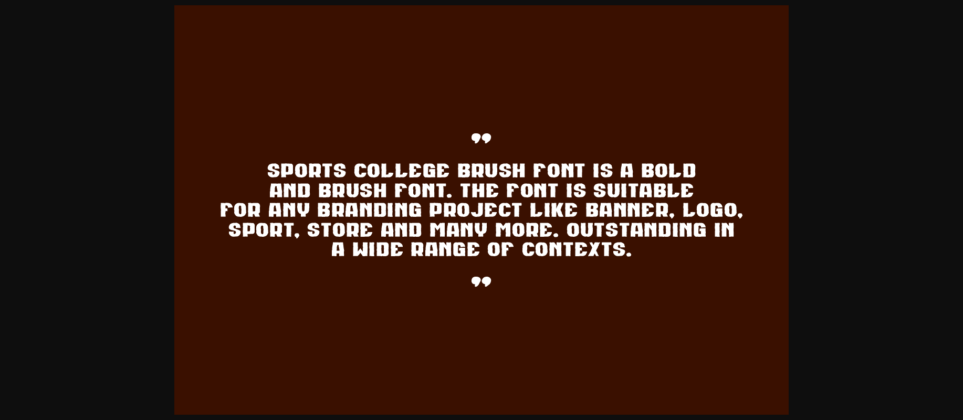 Sports College Brush Font Poster 6