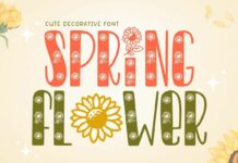 Spring Flower Font Poster 1