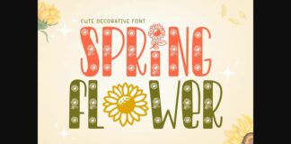 Spring Flower Font Poster 1