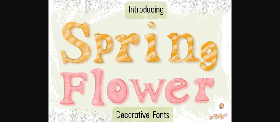 Spring Flower Font Poster 3