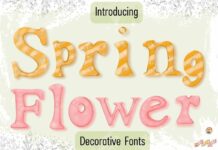 Spring Flower Font Poster 1