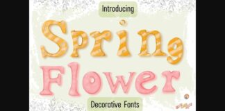 Spring Flower Font Poster 1