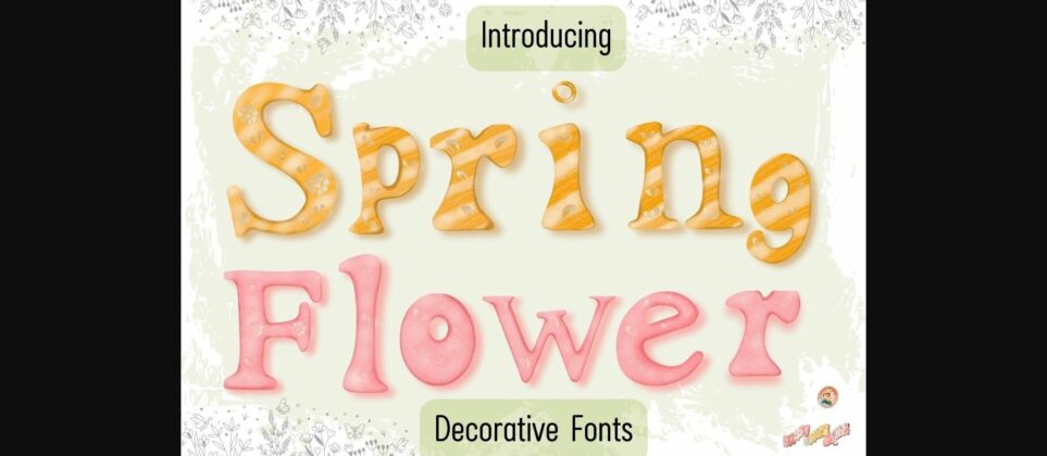 Spring Flower Font Poster 1