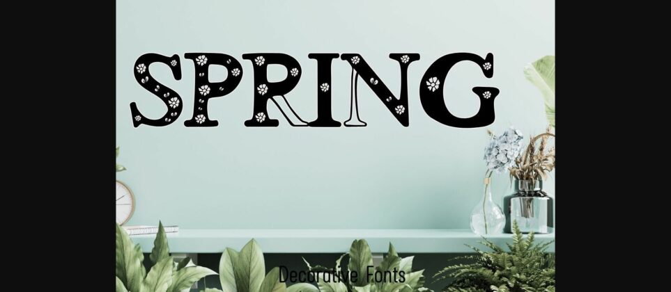 Spring Flower Font Poster 4
