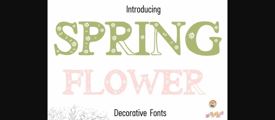 Spring Flower Font Poster 7