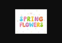 Spring Flowers Font Poster 1