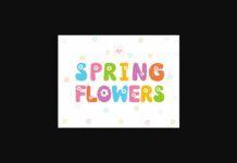 Spring Flowers Font Poster 1