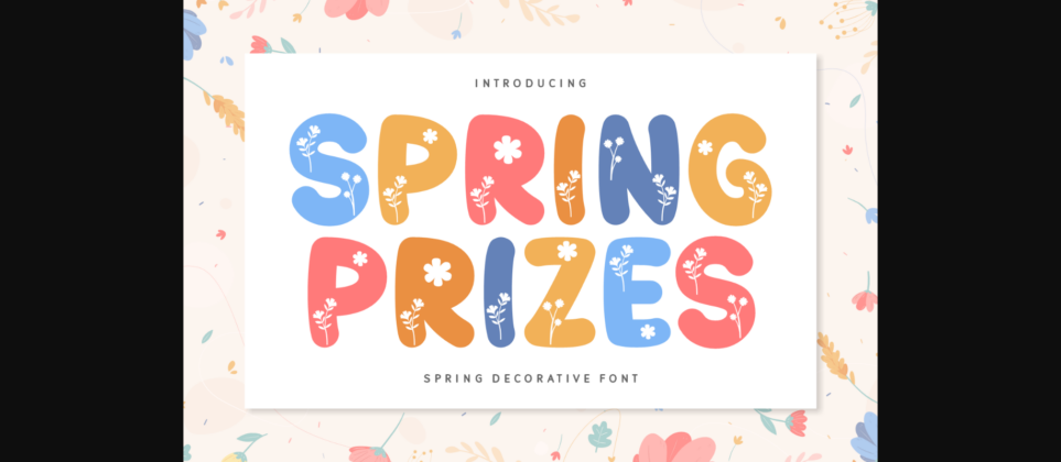 Spring Prizes Font Poster 3