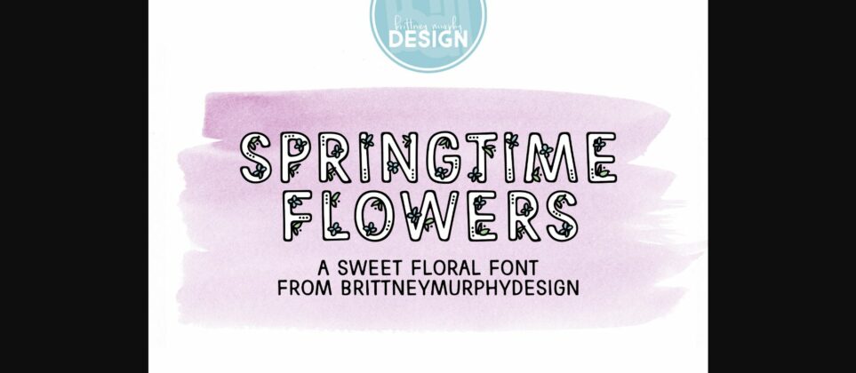 Springtime Flowers Font Poster 3