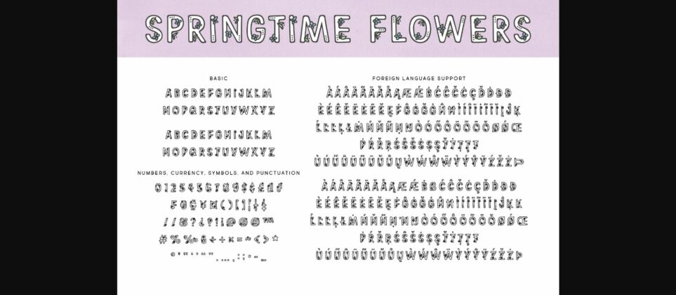 Springtime Flowers Font Poster 4