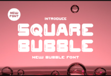 Square Bubble Font Poster 1
