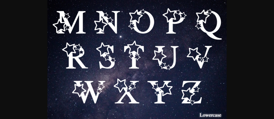 Star Font Poster 7