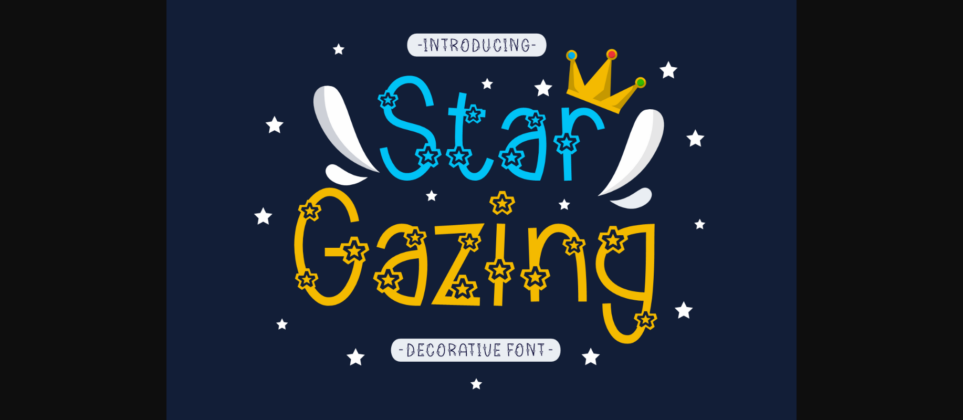 Star Gazing Font Poster 3