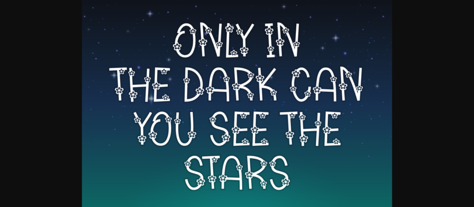 Star Gazing Font Poster 4