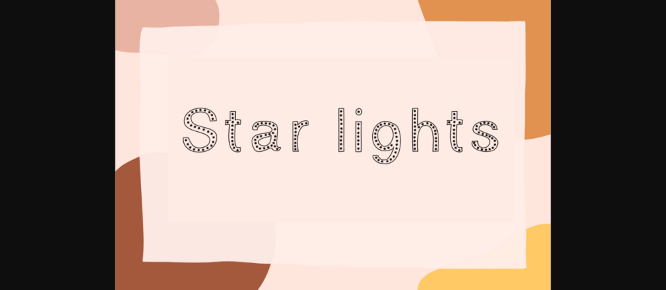 Star Lights Font Poster 1