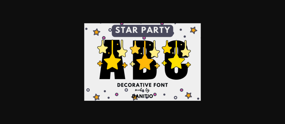 Star Party Font Poster 3