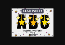 Star Party Font Poster 1