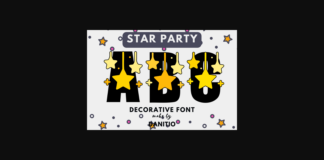Star Party Font Poster 1