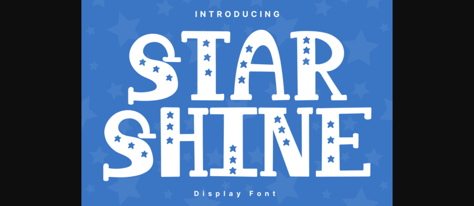 Star Shine Font Poster 3