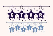 Star String Font Poster 1