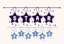 Star String Font Poster 1