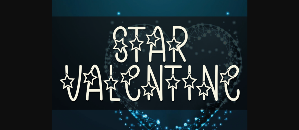 Star Valentine Font Poster 3