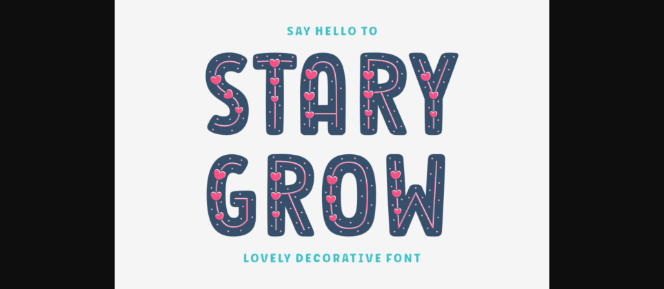 Stary Grow Font Poster 3