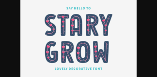 Stary Grow Font Poster 1
