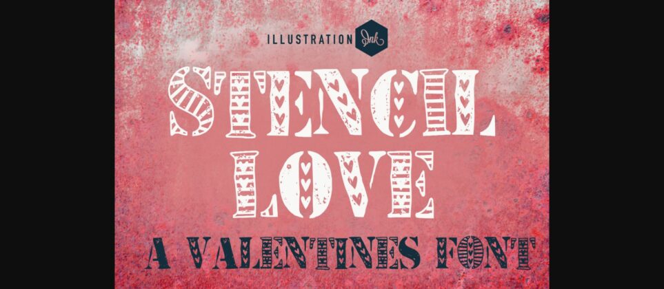 Stencil Love Font Poster 3