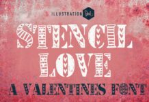 Stencil Love Font Poster 1