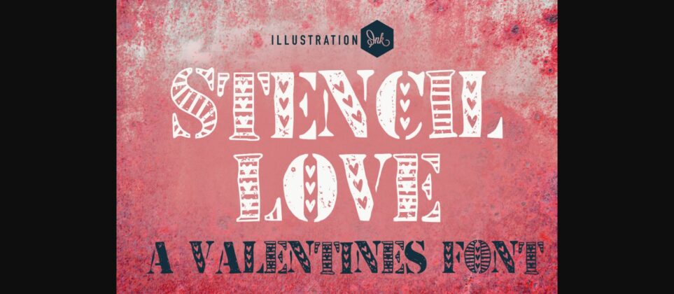 Stencil Love Font Poster 1