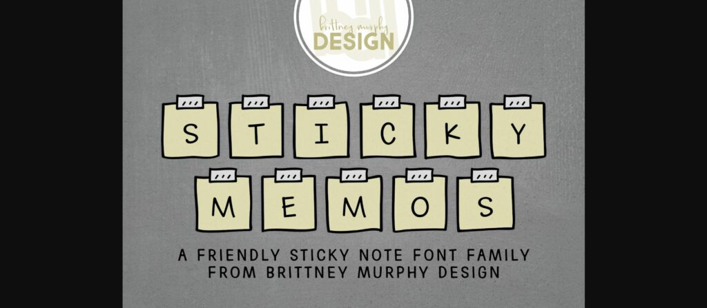 Sticky Memos Font Poster 3