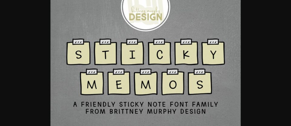 Sticky Memos Font Poster 3