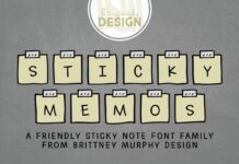 Sticky Memos Font Poster 1