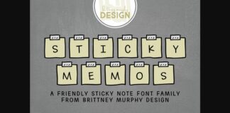 Sticky Memos Font Poster 1