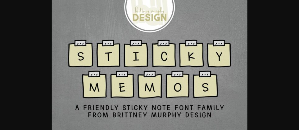 Sticky Memos Font Poster 1