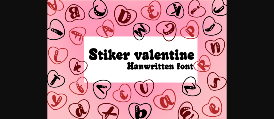 Stiker Valentine Font Poster 3