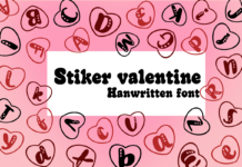 Stiker Valentine Font Poster 1