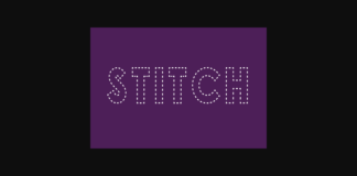 Stitch Font Poster 1