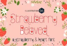 Strawberry Beloved Font Strawberry Beloved Font Poster 1